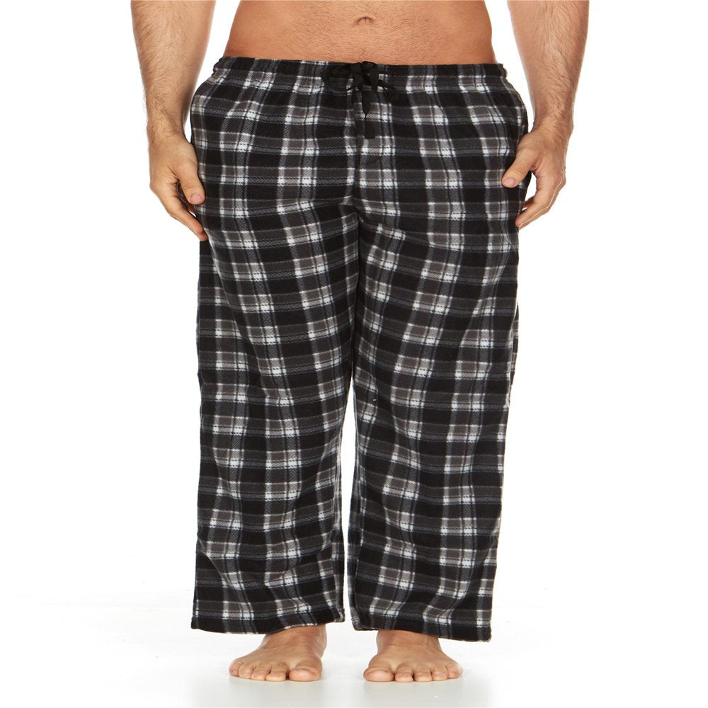 DARESAY Mens 3 Pack Pajama Pants for Men, Microfleece Pajama Pants, Men's Pajamas, Sleep pants with Pockets, Up to Size 3XL