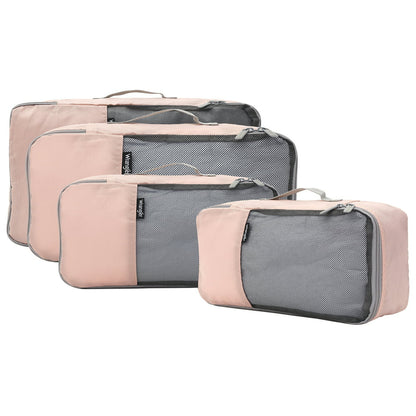  4-Piece Packing Cubes Set for Luggage and Travel, Silver