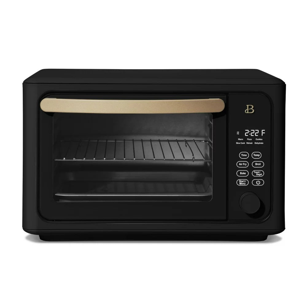 Beautiful 6 Slice Touchscreen Air Fryer Toaster Oven, Black Sesame by Drew Barrymore