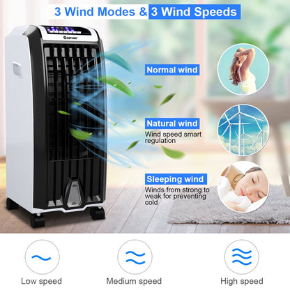 Costway Evaporative Portable Cooler Fan Anion Humidify W/ Remote Control