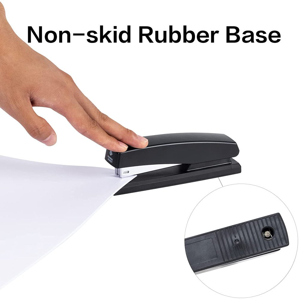 Desktop Stapler, Office Stapler, 20 Sheet Capacity, Includes 1000 Staples and Staple Remover, Black