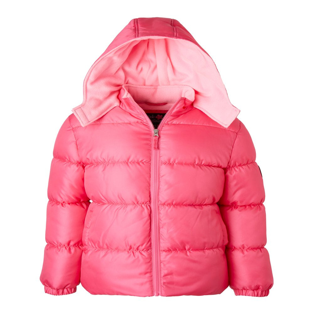 Pink Platinum Girls Hooded Ripstop Winter Puffer Coat, Sizes 4-16