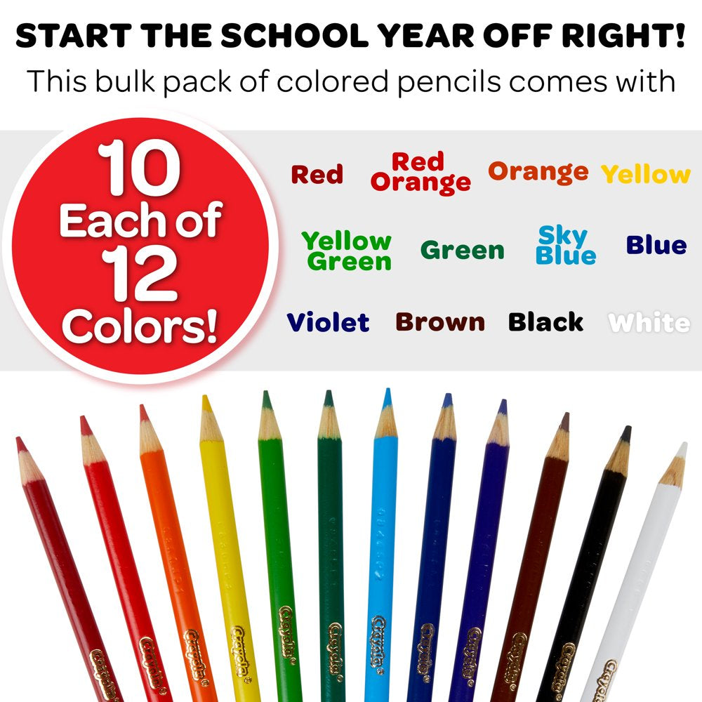 Crayola Classroom Set Colored Pencils, 120 Ct, Teacher Supplies, Teacher Gifts, Beginner Child