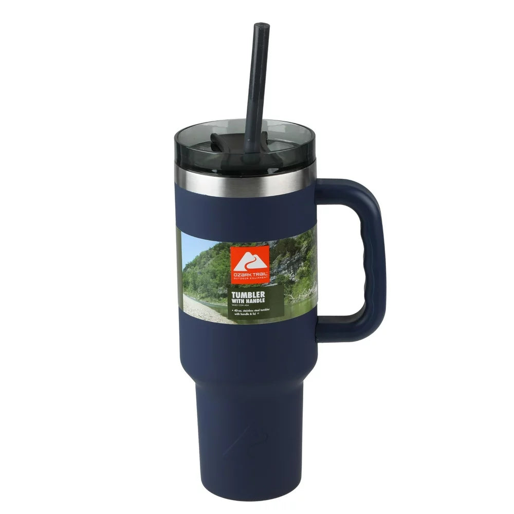 Ozark Trail 40 oz Vacuum Insulated Stainless Steel Tumbler Rose Gold