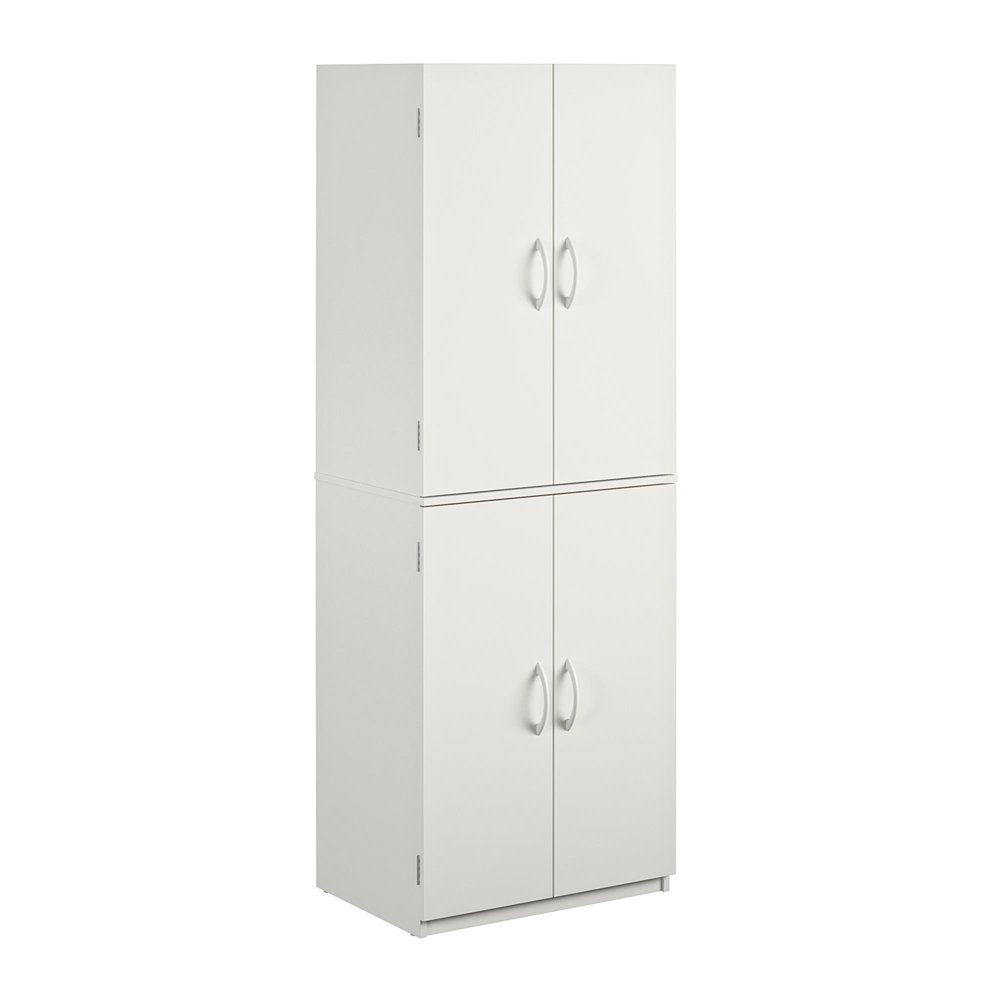 Mainstays 4-Door 5' Storage Cabinet, White Stipple