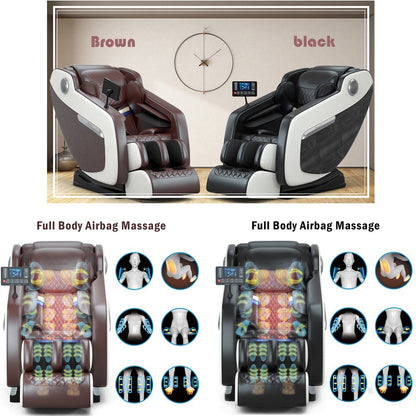 Relax Rejuvenate Zero Gravity Massage Chair Full Body Recliner Air Pressure, Bluetooth, Heat, and Foot massage Black