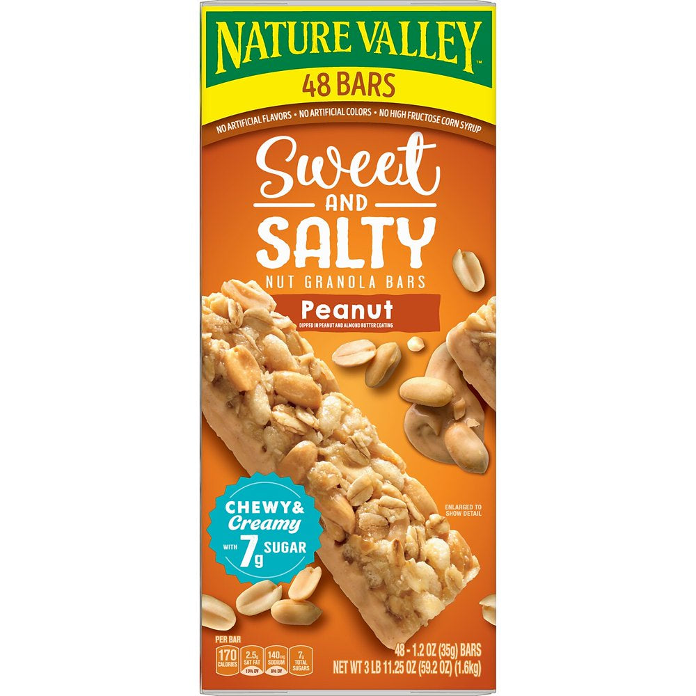 Nature Valley Sweet and Salty Granola Bars, Peanut, 30 ct