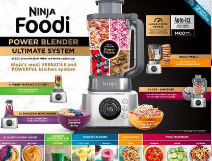 Ninja Foodi 72 oz Power Blender Ultimate System 1200 W, Silver, SS400