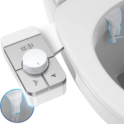 Ultra-Slim Bidet Attachment for Toilet with Dual Nozzle,Self Cleaning Fresh Water Sprayer Bidets Toilet Seat for Feminine and Posterior Wash