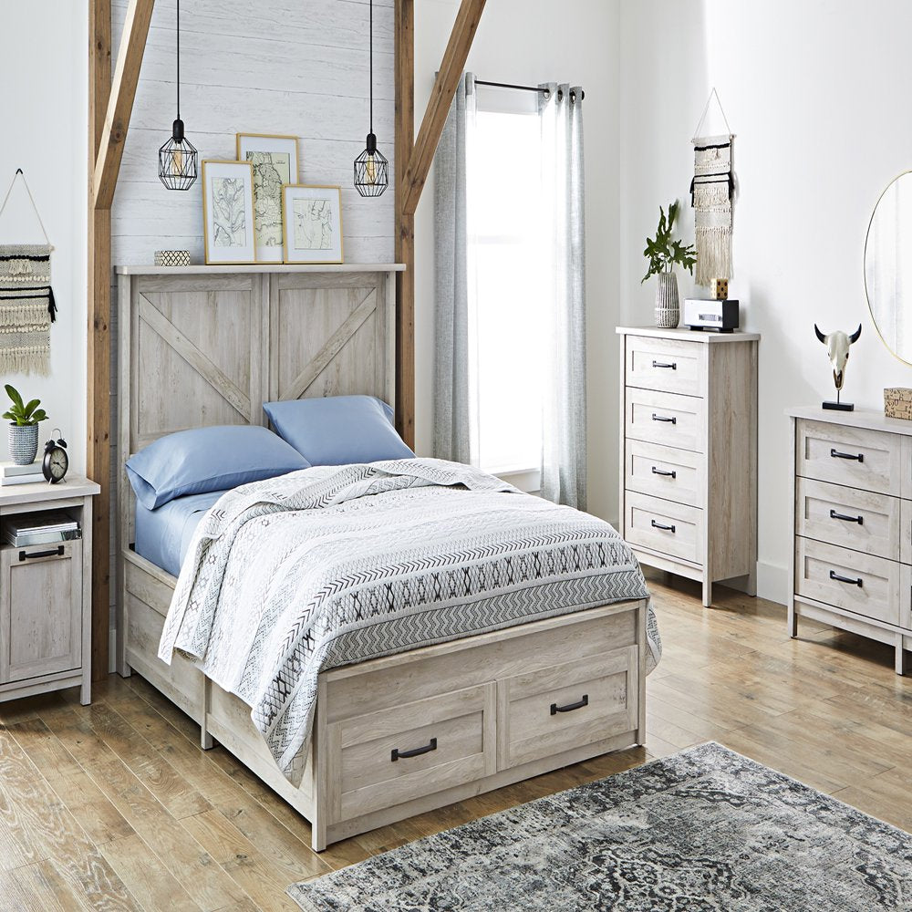 Better Homes & Gardens Modern Farmhouse 6 - Drawer Dresser, Rustic White Finish