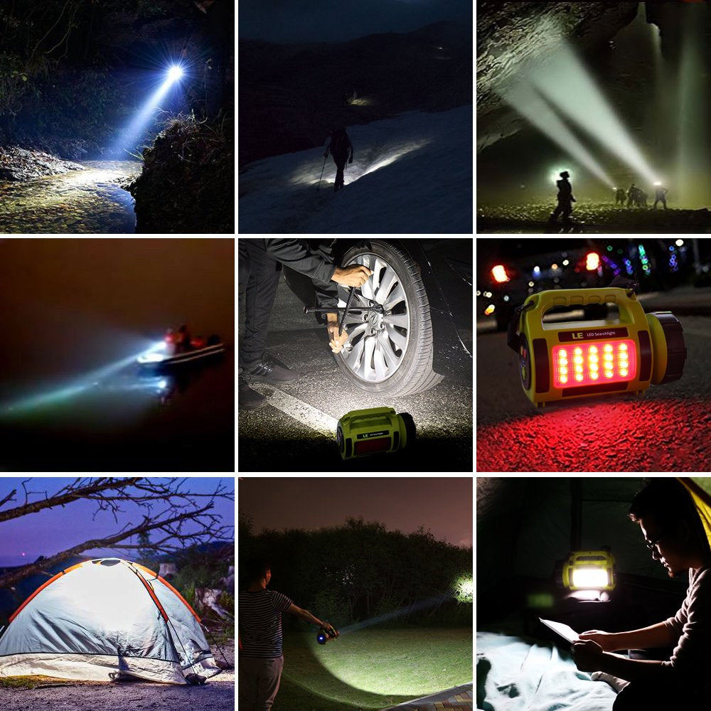 Rechargeable LED Camping Lantern Flashlight 1000LM High Lumens 5 Light Modes , Power Bank IPX4 Waterproof , Large Lantern Flashlight for Hurricane Emergency, Hiking, Home and More