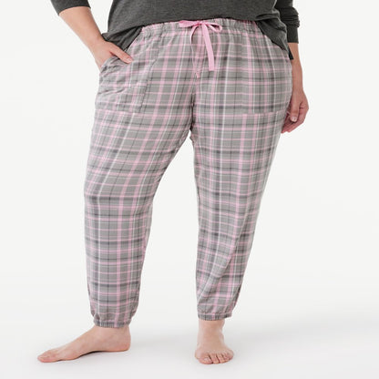 Joyspun Women's Brushed Hacci Knit Sleep Joggers, Sizes XS to 3X