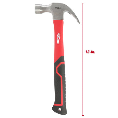 16-Ounce Claw Hammer with Fiberglass Handle, Model 2124V