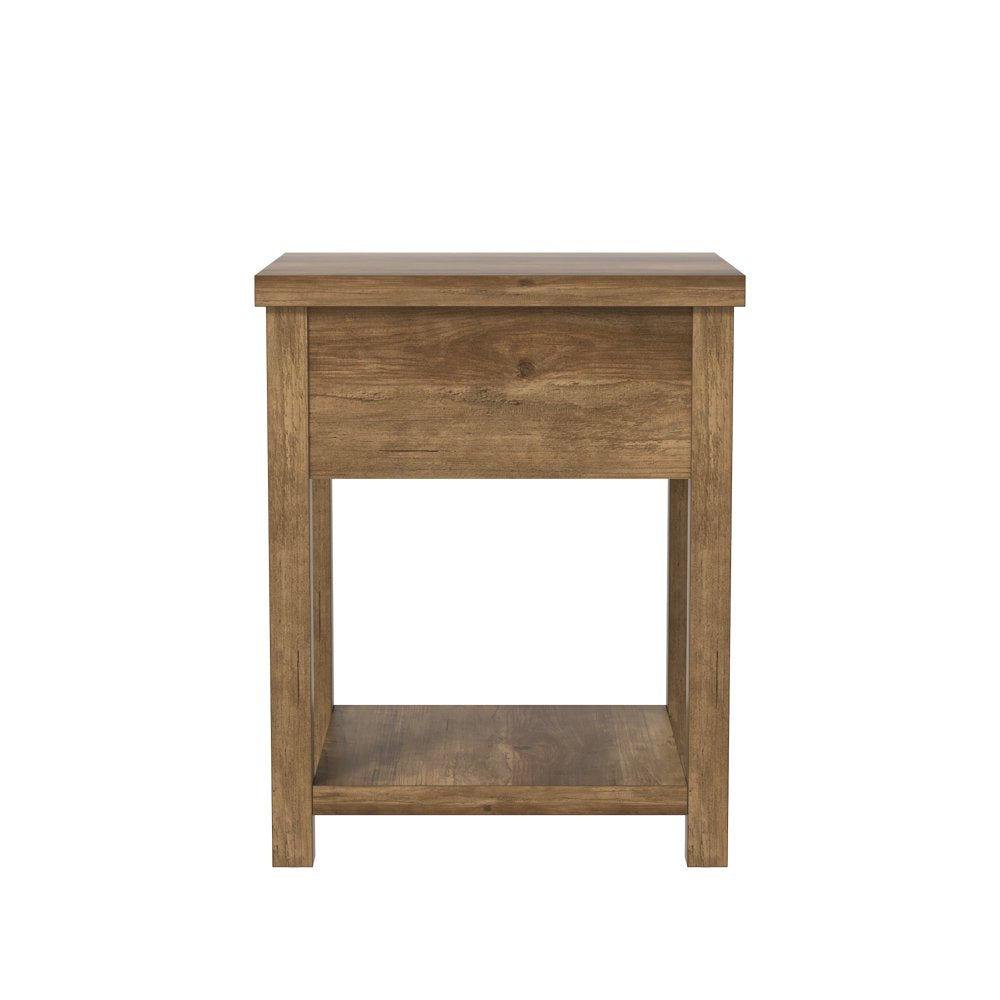 Hillsdale Lancaster Farmhouse 1 Drawer Nightstand, Set of 2, Knotty Oak