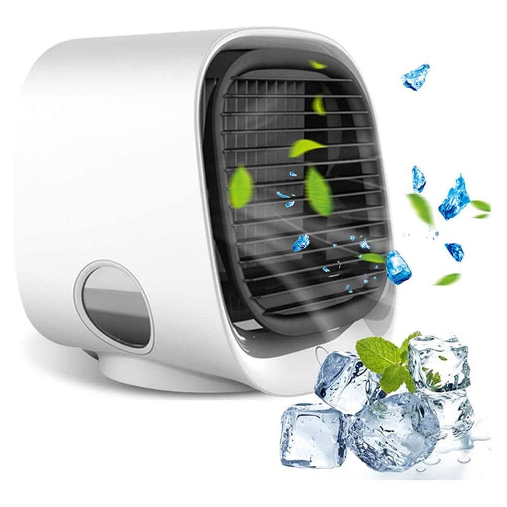 Axgear Portable Air Cooler Table Air Conditioner Fan W Icebox Humidifier USB Power