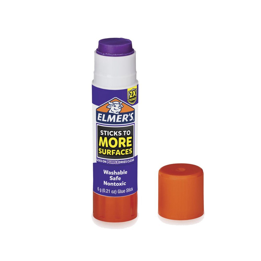 Elmer’S Extra Strength Washable School Glue Sticks, Disappearing Purple, 6 Gram, 2 Count