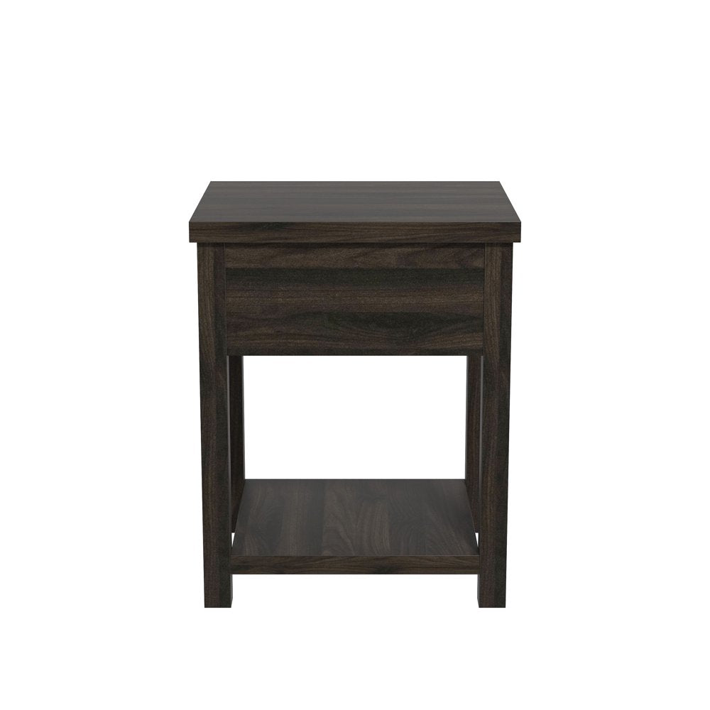 Hillsdale Lancaster Farmhouse 1 Drawer Nightstand, Set of 2, Dark Espresso