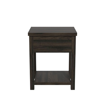 Hillsdale Lancaster Farmhouse 1 Drawer Nightstand, Set of 2, Dark Espresso