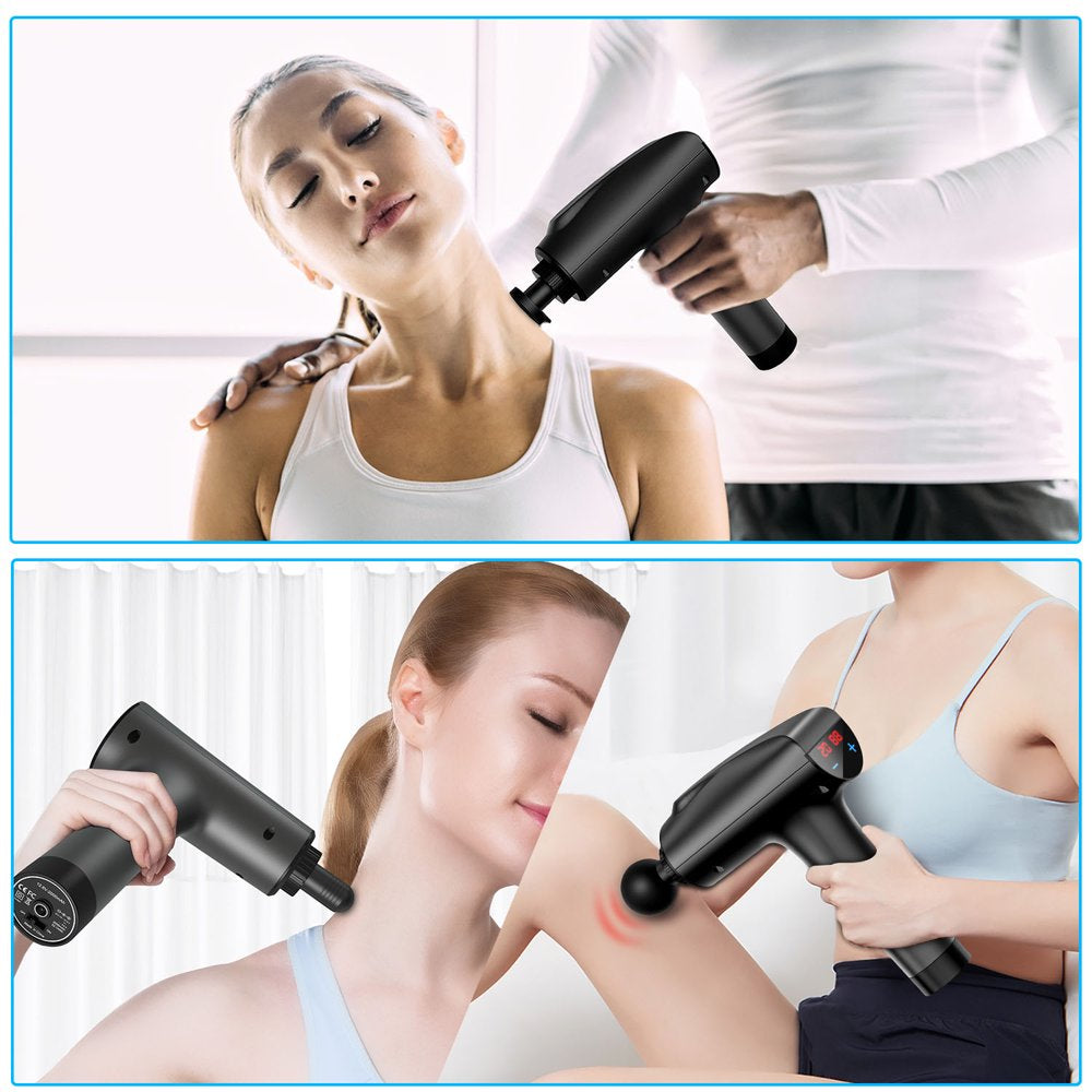 Muscle Massage Gun Handheld Deep Tissue Massager Electric Quiet Portable Massaging Gun 99 Speed Adjustable Professional Fascia Gun for Sore Muscle and Stiffness