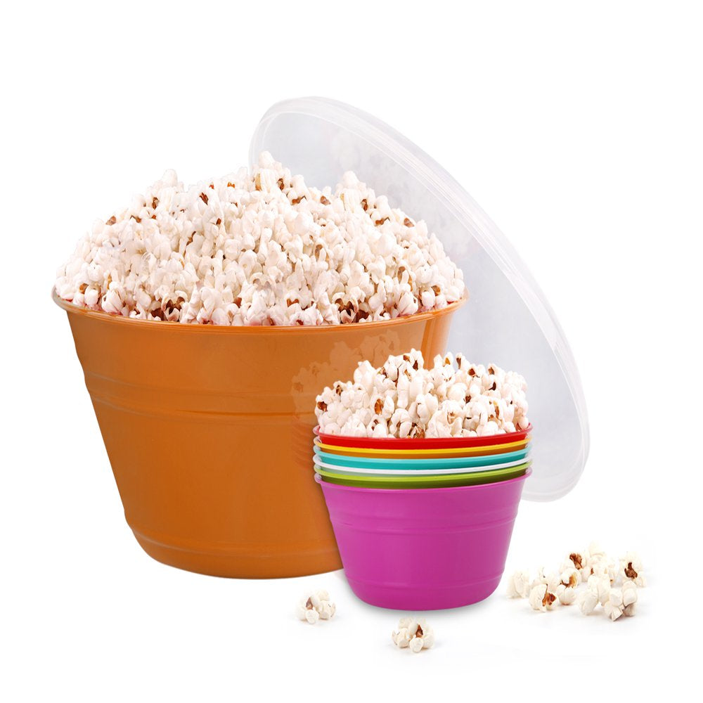  Popcorn Preservation Bowl Set Orange