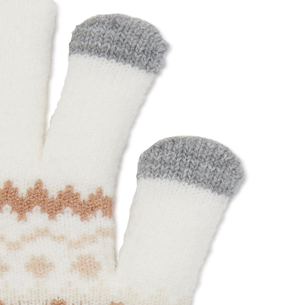 Time and Tru Women's Fair Isle Knit Gloves