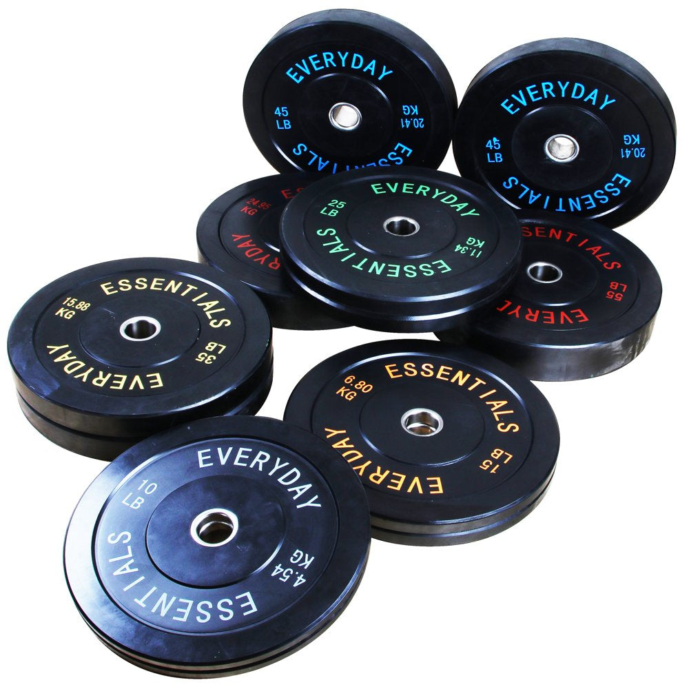 BalanceFrom Olympic Bumper Plate Weight Plate with Steel Hub, Black, 10 lbs Single