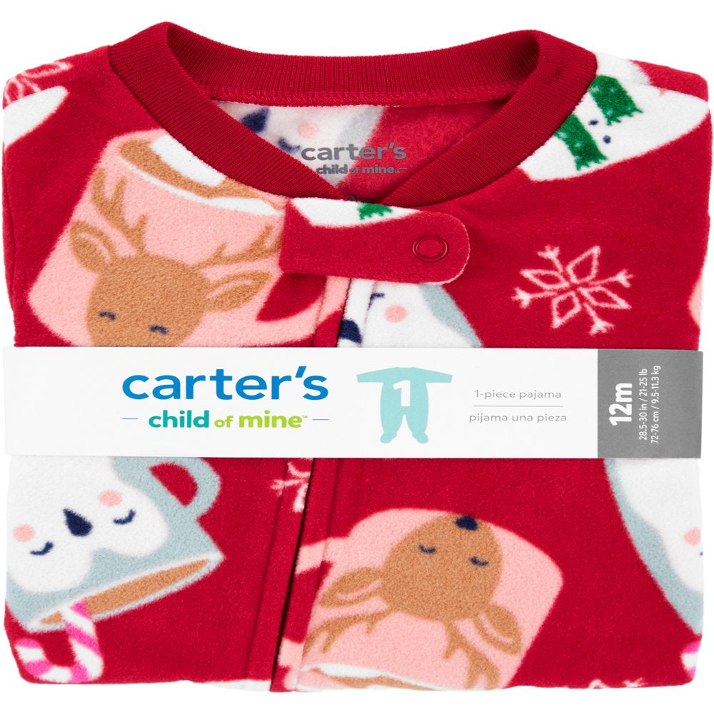 Carter's Child of Mine Baby and Toddler Holiday One-Piece Pajamas, Sizes 0-5T