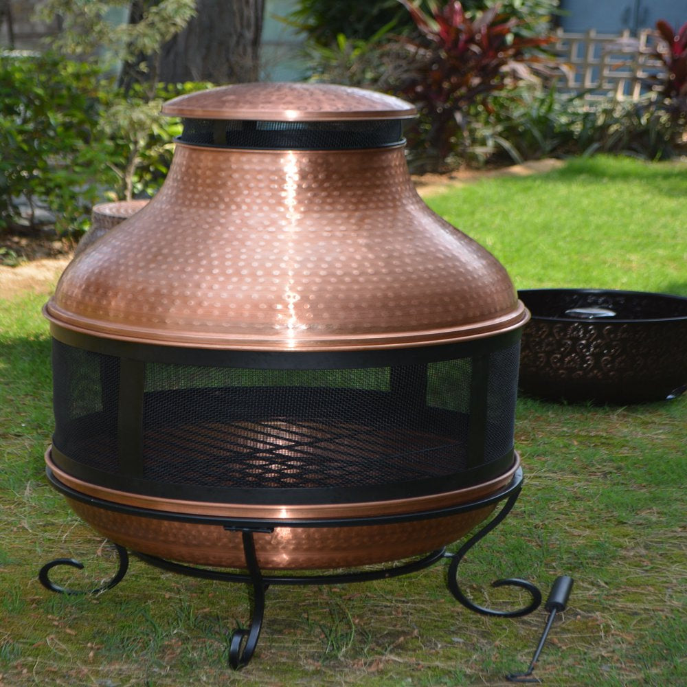 Better Homes & Gardens Wood-Burning Copper Chiminea Fire Pit