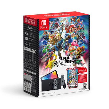 Nintendo Switch™ - OLED Model: Super Smash Bros. Ultimate Bundle (Full Game Download + 3 Mo. Nintendo Switch Online Membership Included)