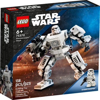 LEGO Star Wars Stormtrooper Mech 75370 Star Wars Collectible for Kids, this Buildable Star Wars Action Figure Features a Cockpit, Buildable Blaster and Iconic Imperial Stormtrooper Minifigure