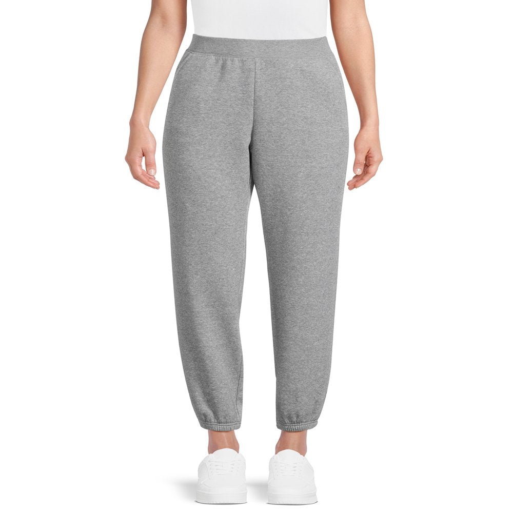 Athletic Works Women's Fleece Jogger Pants, 28” Inseam, Sizes XS-XXXL