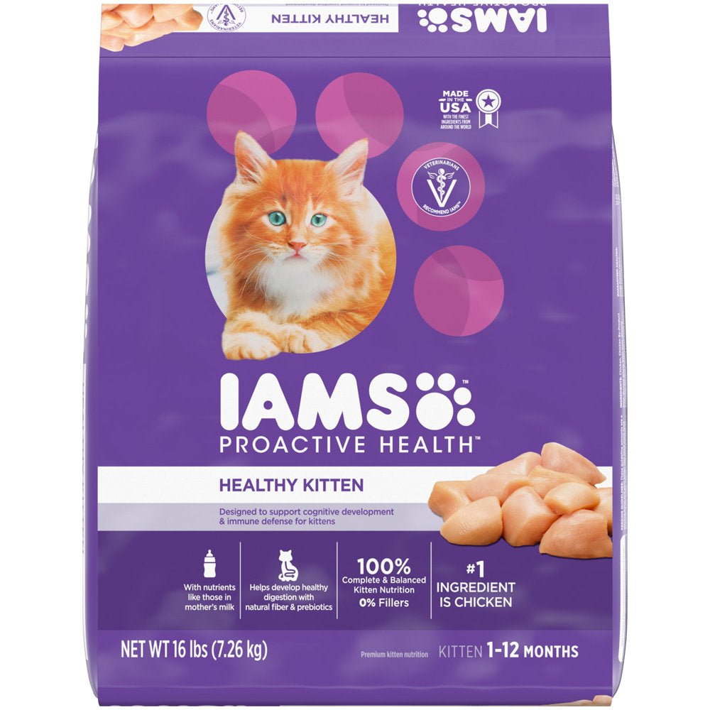 IAMS Proactive Health Chicken Dry Cat Food for Kittens, 7 lb Bag