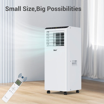 Duracomfort 8,000 BTU ASHRAE Portable Air Conditioner, 3-In-1 AC Unit, Cool, Dehumidifier & Fan, for Room up to 200 Sq.Ft 4900 BTU SACC