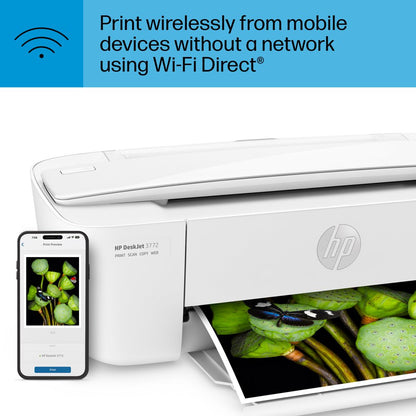 HP DeskJet 3772 All-in-One Wireless Color Inkjet Printer, 6 Months FREE ink with HP Instant Ink