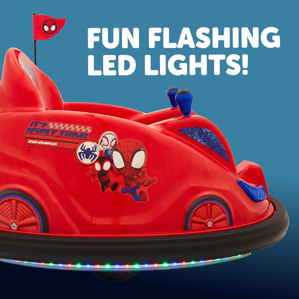 Marvel's Spidey and His Amazing Friends 6V Bumper Car, Battery Powered Ride On for Children by Flybar, Ages 1.5+, 66lbs