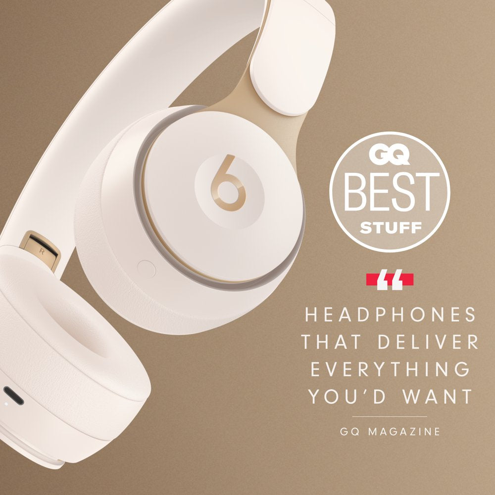 Beats Solo Pro Wireless Noise Cancelling On-Ear Headphones with Apple H1 Headphone Chip - Ivory