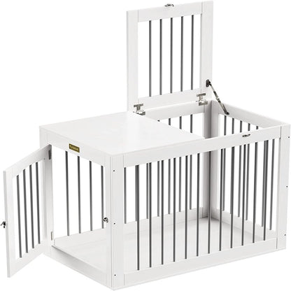 Furpezoo Dog Crate, Large Dog Crate Furniture Wood Two Door Dog Cage, 40"L