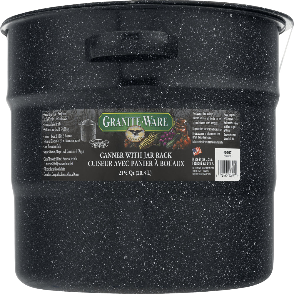 Granite Ware 21.5-Quart Water Bath Canner with Jar Rack