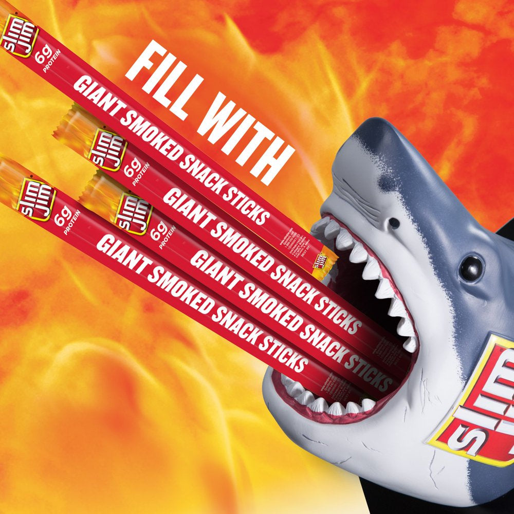 Slim Jim Limited Edition Shark Head Counter Display Smoked Stick 24ct