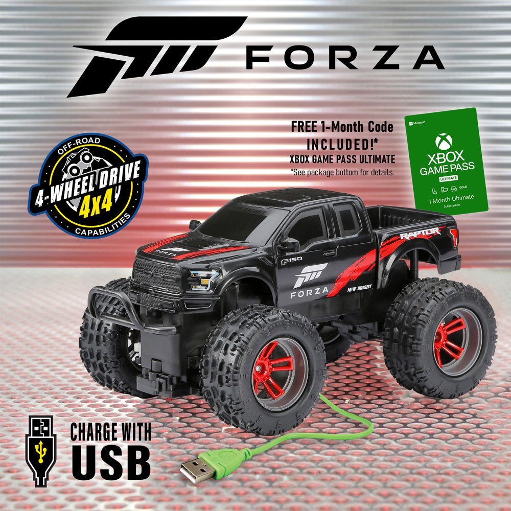 New Bright (1:16) Forza Ford Raptor Battery Radio Control Black Truck, 1688UF-2K