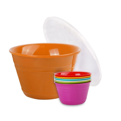  Popcorn Preservation Bowl Set Orange