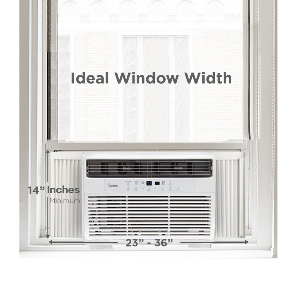 Midea 10,000 BTU 115V Smart Window AC with Comfort Sense Remote, White, MAW10S1WWT