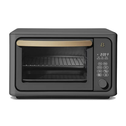 Beautiful 6 Slice Touchscreen Air Fryer Toaster Oven, Black Sesame by Drew Barrymore