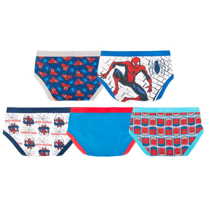 Boys Spiderman 5 Pack Character Underwear, Size 4-8