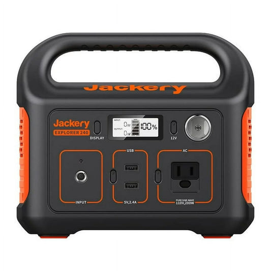 Jackery Explorer 240 Portable Power Station, 240Wh Backup Lithium Battery, 110V/200W Pure Sine Wave AC Outlet, Solar Generator (Solar Panel Not Included) for Outdoors Camping Travel Hunting Emergency