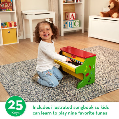 Melissa & Doug Learn-to-Play Piano with 25 Keys and Color-Coded Songbook, Toy Piano for Toddlers Ages 3+