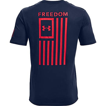 Under Armour Men's New Freedom Flag T-Shirt , Steel Medium Heather (035)/Black , XX-Large