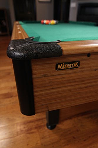 Mizerak Dynasty Space Saver 6.5' Billiard Table with Leg Levelers, Automatic Ball Return, and Classic Green Nylon Cloth