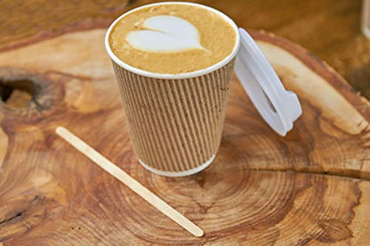 Makerstep 1000 Birch Wood Coffee Stirrers, 7 Inch Coffee Stir Sticks, Eco-friendly, Sturdy Wooden Sticks. Splinter Free, Round End. For Tea, Beverage, and Popsicle.