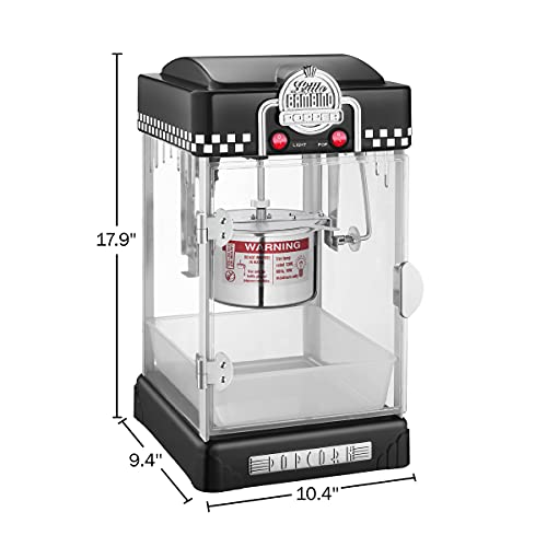 Great Northern Popcorn Little Bambino Popcorn Machines, 2.5 Ounce, Black